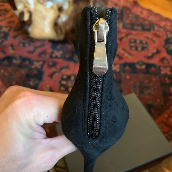 Open Toe Stilettos w/ Ankle Strap Black - Picture 5 of 6